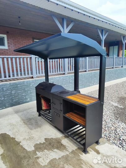Мангал с крышей