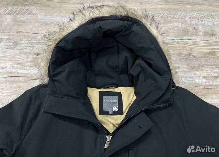 Race Marine чёрная мужская зимняя парка пуховик