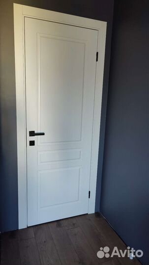 Дверь новая 80, мдф эмаль белый