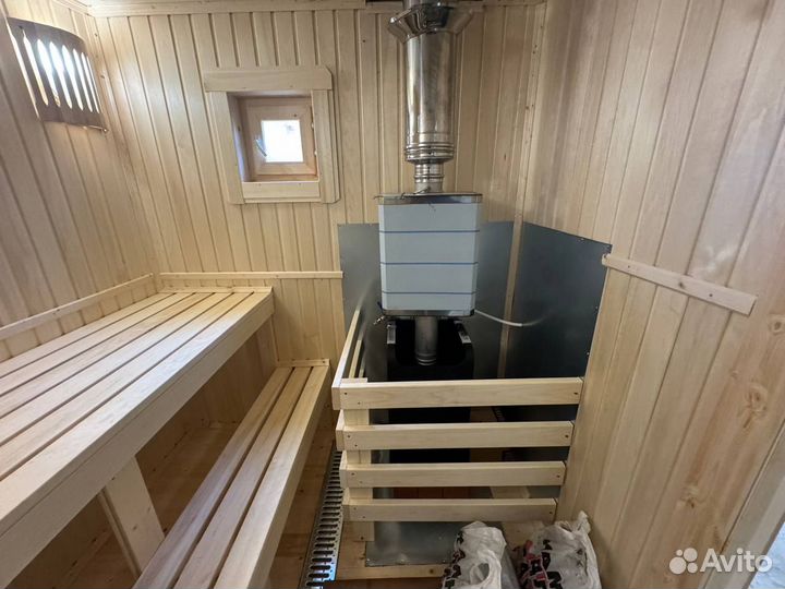 Баня из бруса от производителя с печкой 7x2,3