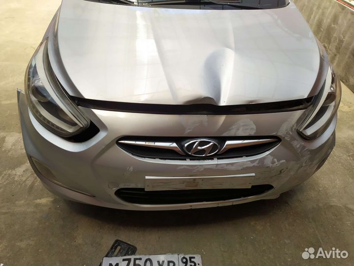 Капот Hyundai Solaris 2013 Серебристый