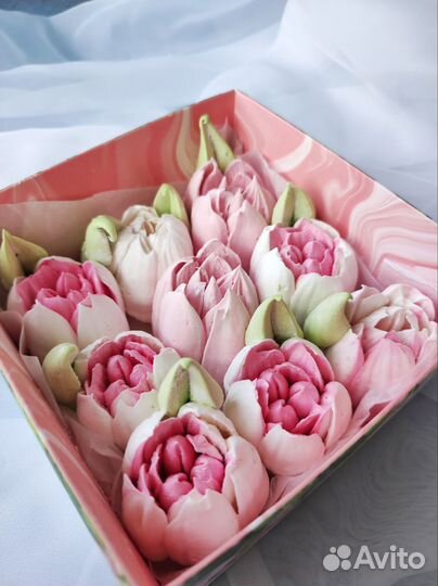 Тюльпаны из зефира