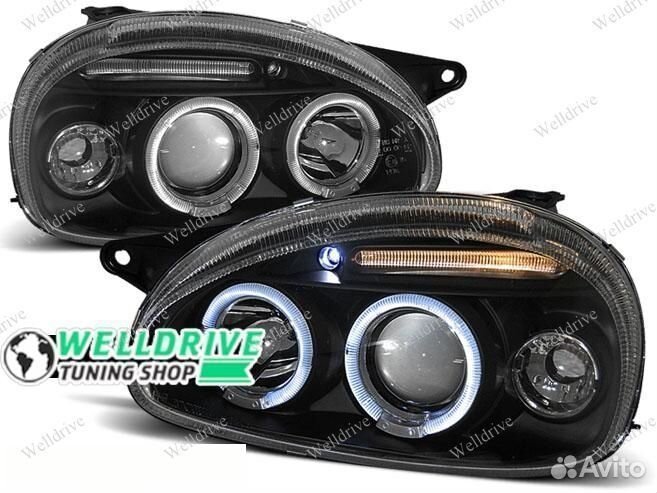 Фары Opel Corsa B 93-00 AE галоген черные