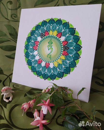 Интерьерная картина.Мандала.Цветок Тары