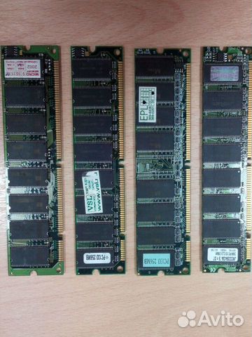 Память dimm 256 MB PC-133 двухсторонняя (есть ECC) купить в Москве ...