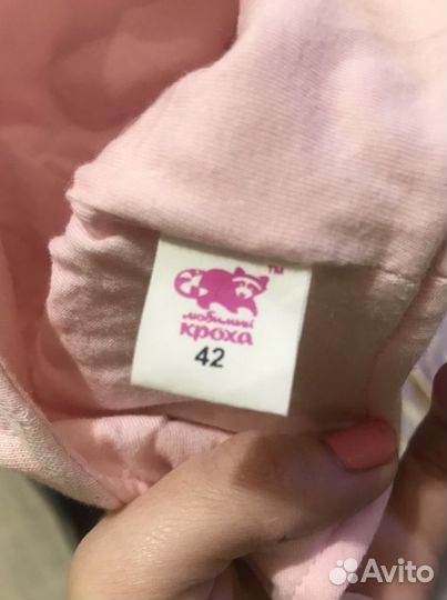 Шапка, чепсик 42 на подкладке с завязками