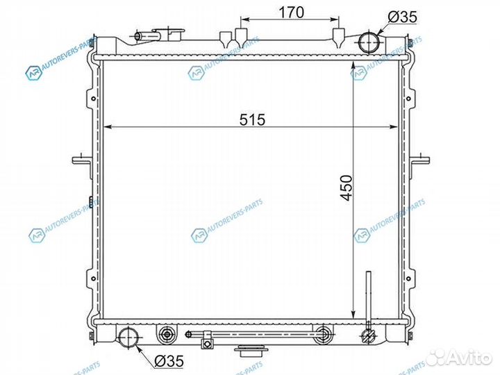 KI0006 Радиатор KIA sportage 2.0 94-03