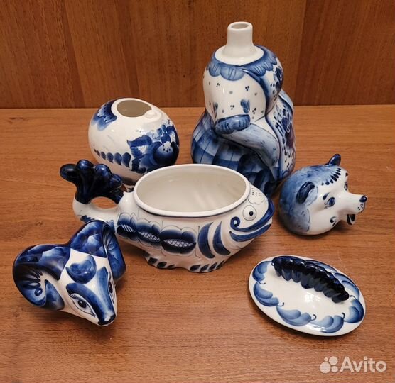 Фарфоровая посуда гжель