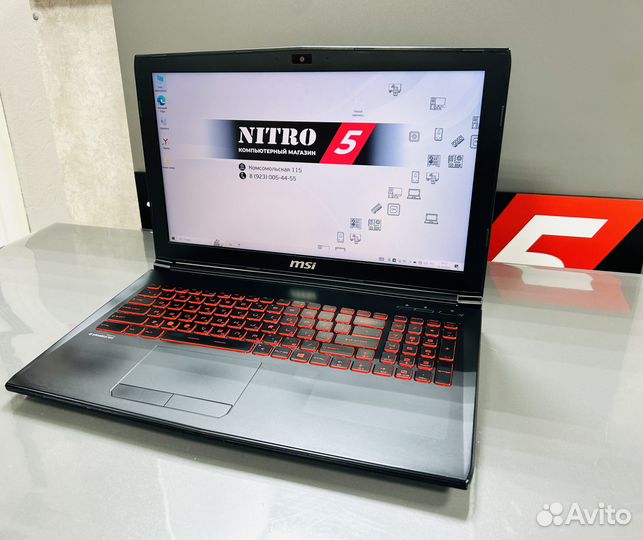 Игровой Ноутбук core i7-7700 GTX 1050ti 4gb