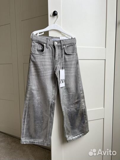 Джинсы Zara THE silver grey jeans 116 новые