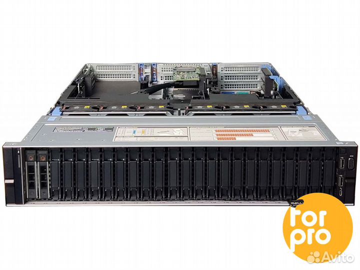 Сервер dell R740xd 24SFF 2x5118Gold 192GB, HBA330