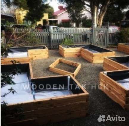 Высокие грядки ярусные деревянные тёплые