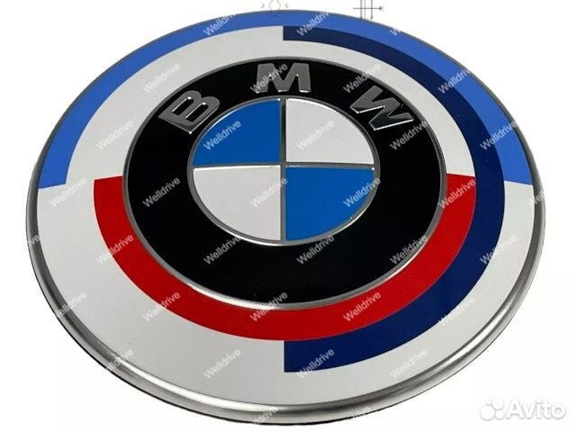 Шильдик на капот BMW 7 G11 G12 LCI 95мм юбилейный