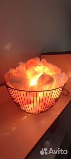 Лампа из соляных камней с диммером, размер 30х30