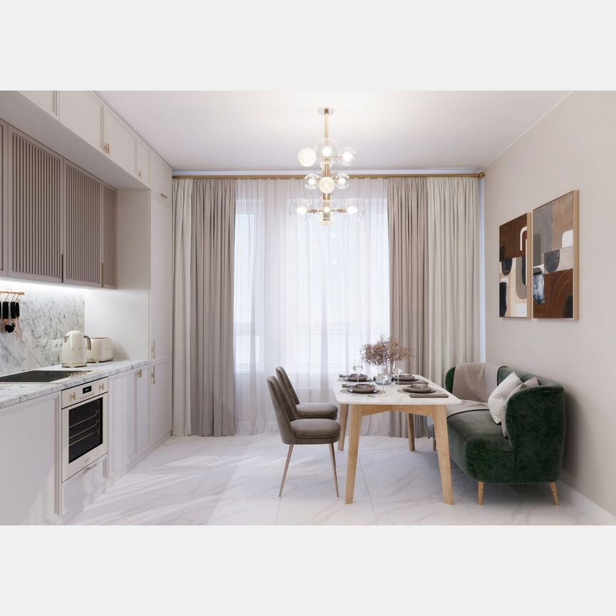 2-к. квартира, 56,5 м², 11/22 эт.