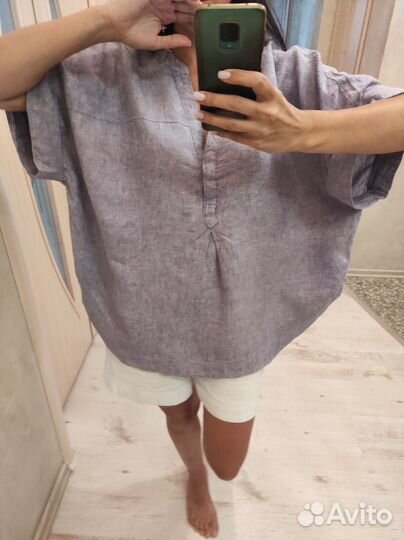 Рубашка лен 52