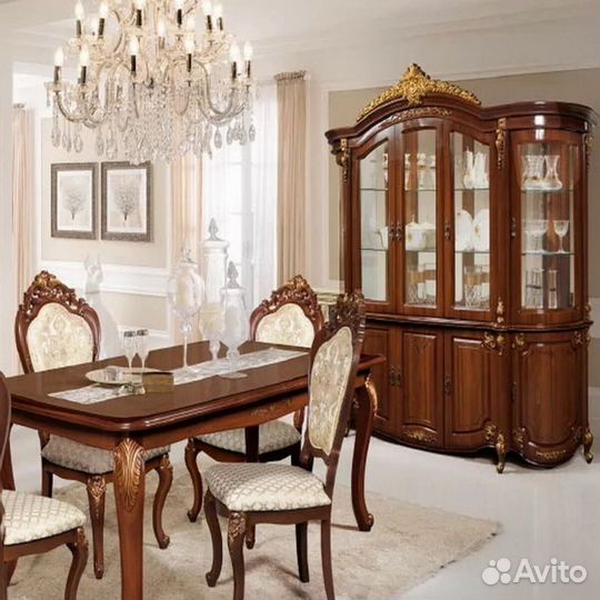 Шкаф-витрина 5 - дверная Элиана орех