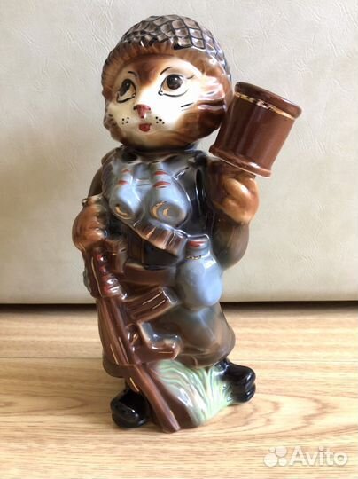 Штоф бутылка Кот - Солдат