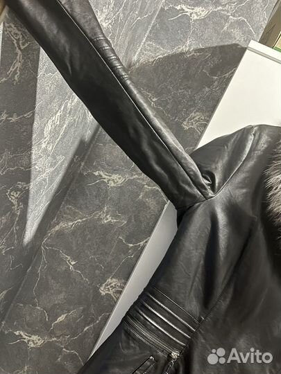 Куртка пальто, чернобурка