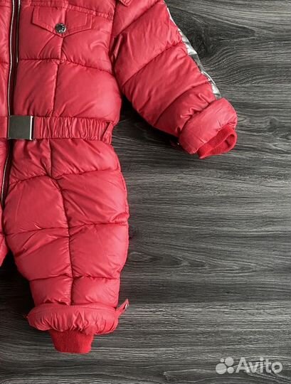 Комбинезон зимний Moncler слитный красный (74)