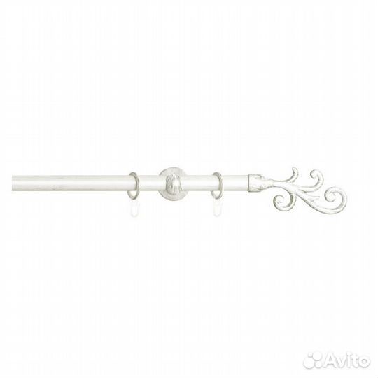 Наконечник arttex 20мм завитки белое золото ампир
