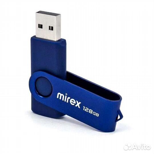 Флеш-диск Mirex swivel deep blue 128GB
