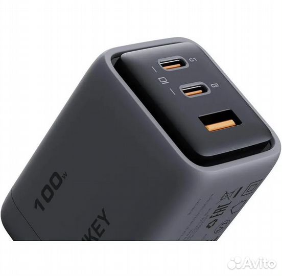 Сзу Aukey C5G Comet Mix 100W 2C+A Grey RU