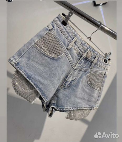 Шорты со стразами