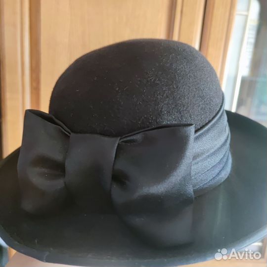 Шляпа классическая фетровая черная