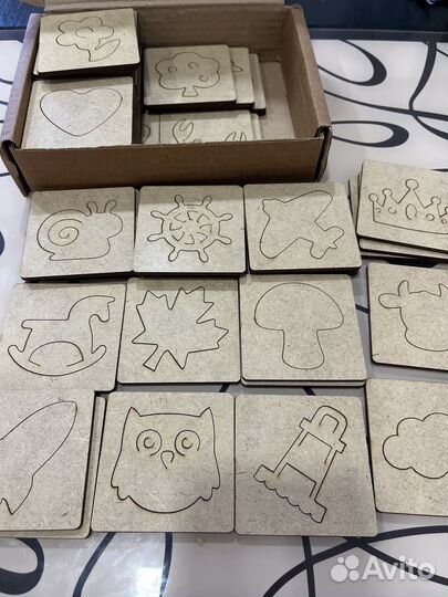 Трафарет вкладыши деревянные