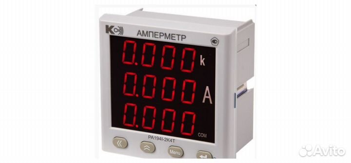 Амперметр ра194i-2к4т 120x120, AC, 600/5A, 4-20мА