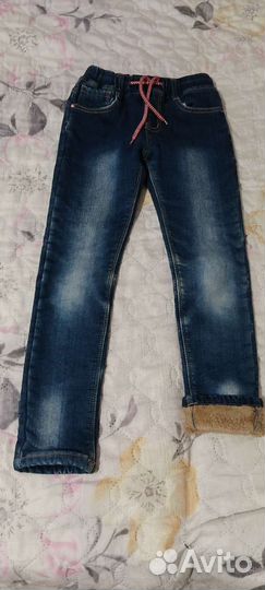 Джинсы теплые