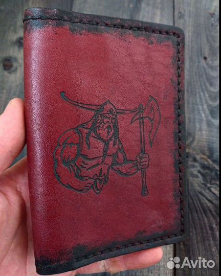 Обложка на паспорт натуральная кожа ручная работа