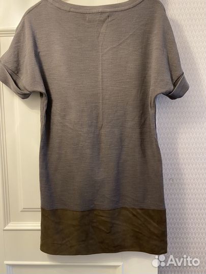 Платье хлопок/замша