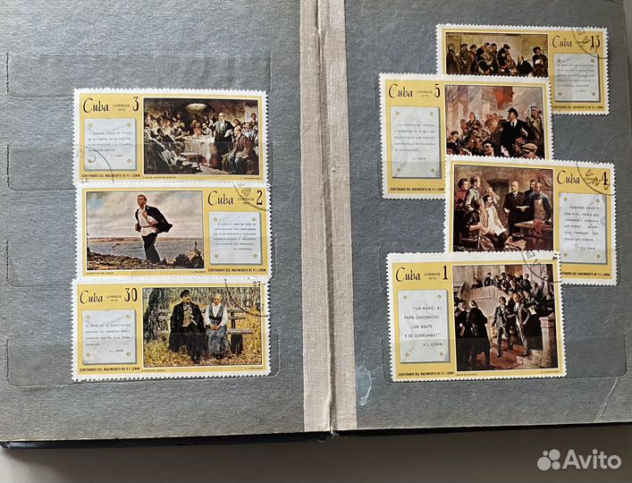 Марки СССР Лениниана, 80 штук в альбоме