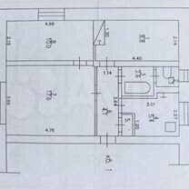 3-к. квартира, 50,4 м², 1/2 эт.