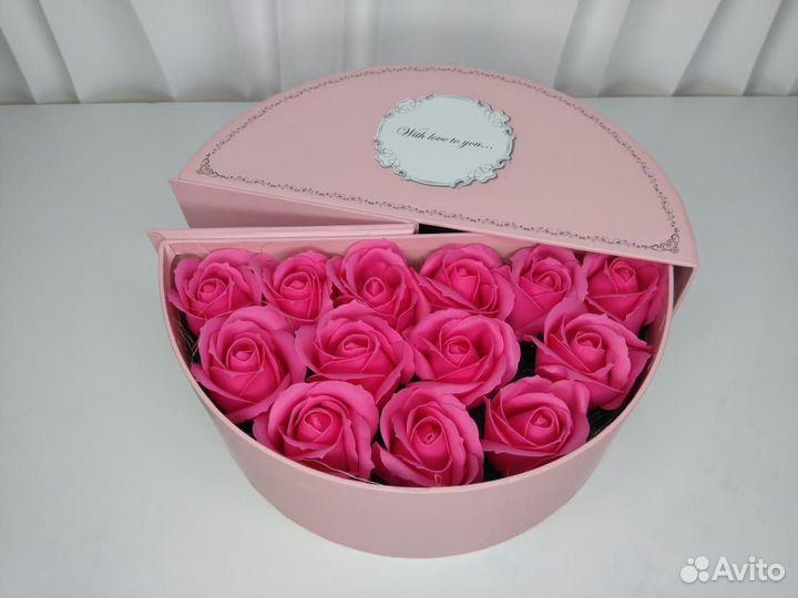 Розы - букет из 15 мыльных роз