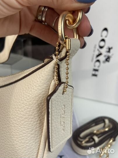 Сумка Coach хобо натуральная кожа