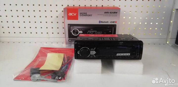Магнитола AVS-824BW 24 вольта bluetooth, USB, AUX