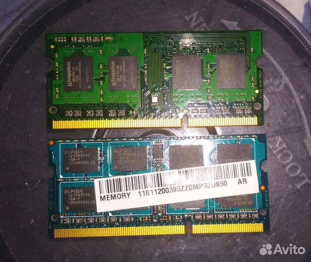 Планки оперативной памяти sodimm DDR-3 4GB