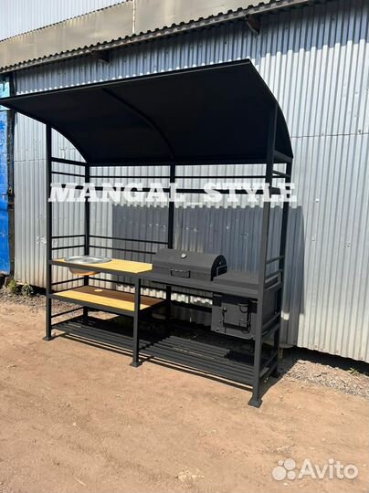 Мангал с печью под казан