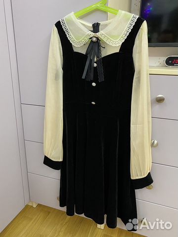 Винтажное бархатное платье