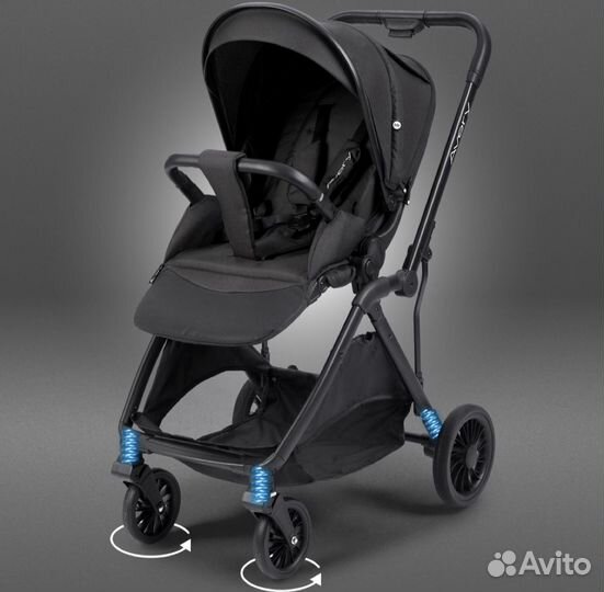 Коляска прогулочная Happy Baby Avery черная, 6м+