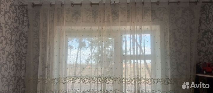 Тюль с карнизом. б. у