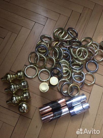 Фурнитура для карнизов, золотая - наконечники