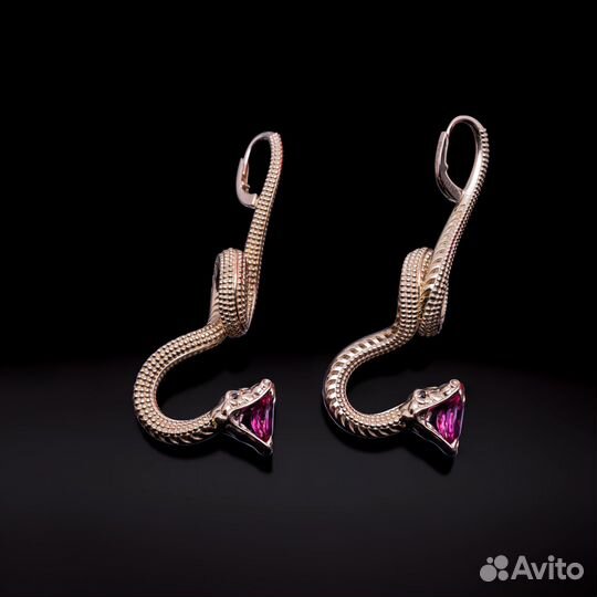 Золотые серьги Кобра / Изготовление