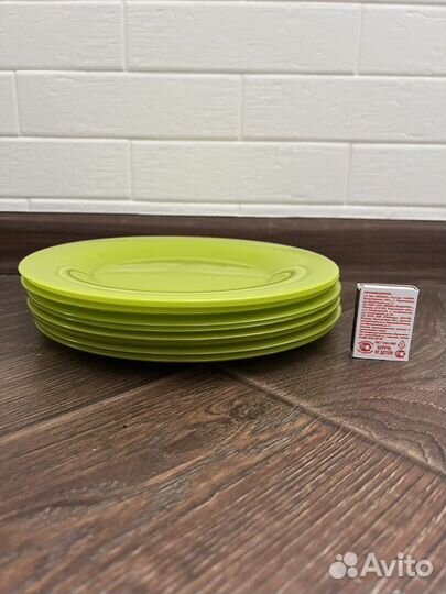 Набор тарелок посуда зелёные салатовые большие
