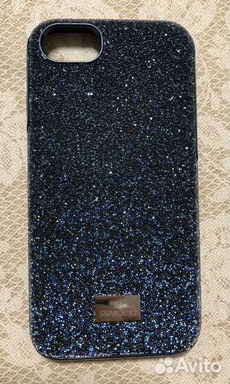 Чехол на iPhone 7, iPhone 8 Swarovski, синий