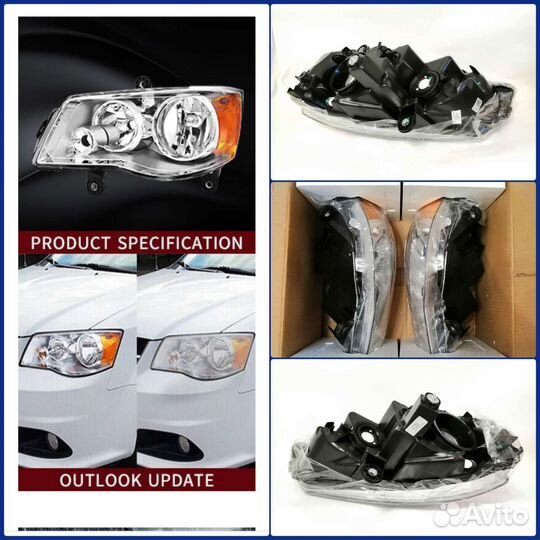 Фары Dodge Caravan Chrysler 11-18 Town&Country 08