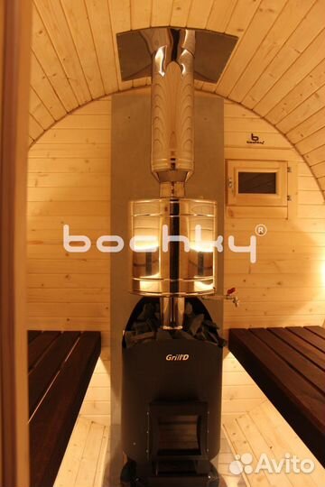 Баня бочка 2 метра круг под ключ